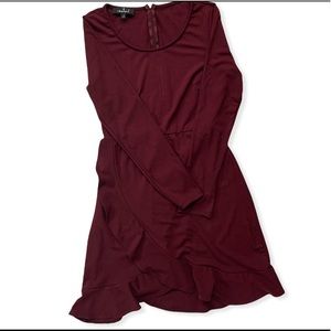 Lulus large burgundy dress in large